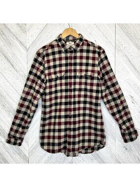 Fjallraven Skog Flannel Shirt Mens Size Large Slim Fit Long Sleeve Button Front